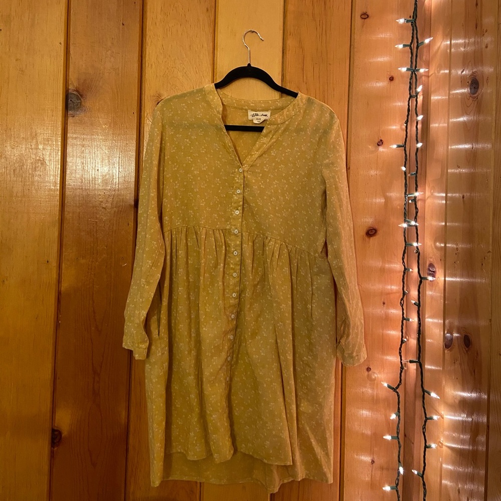 Soft Yellow Floral Dress